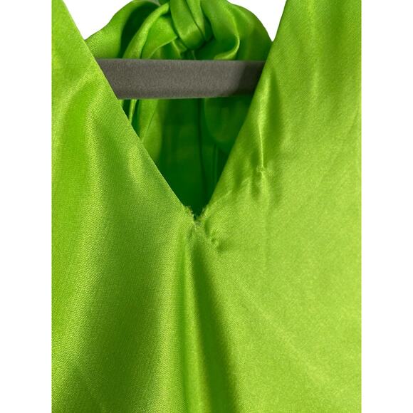 Olivia Rubin Colleen Silk Blend Maxi Dress Gown Halter Neck Tie Scarf Gala Sz 2 - Picture 13 of 14